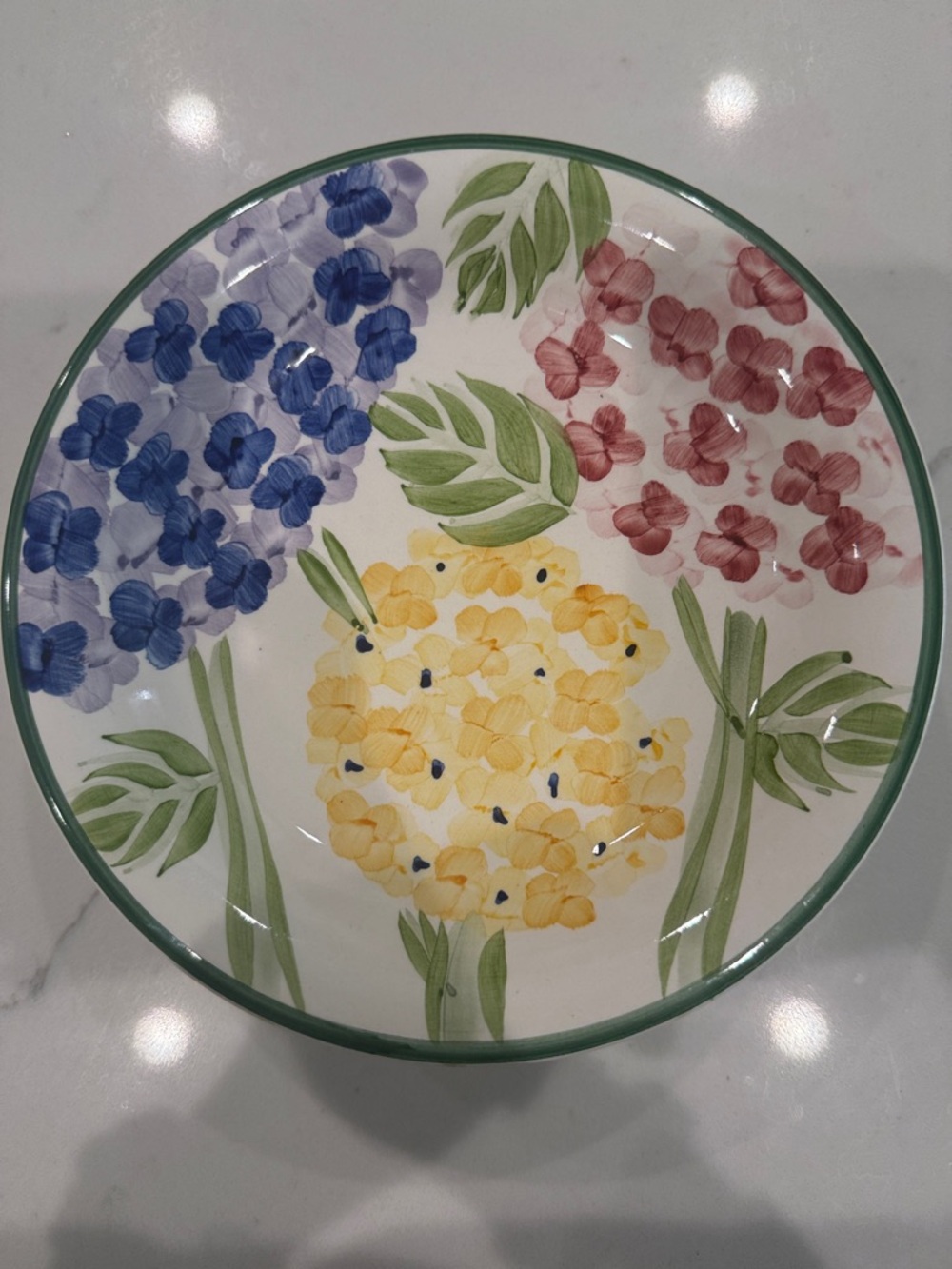 Floral “Hydrangea Garden” Salad Plates-  set of 4 ( by Tabletops Unlimited)
